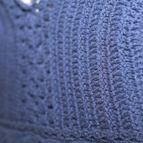 Crochet Top Navy Dress - Picture 7 of 8